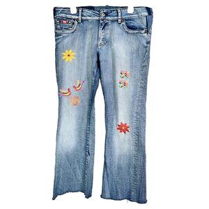 AWESOME Consumers Guide Milk 100% Cotton Embroidered Low Rise Jeans Size 30